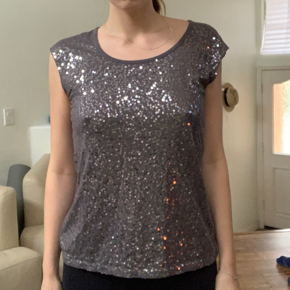 Ann taylor sequined t shirt